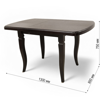 Стол СКР 100+30*80*75 полуовал/темный орех/опора №5