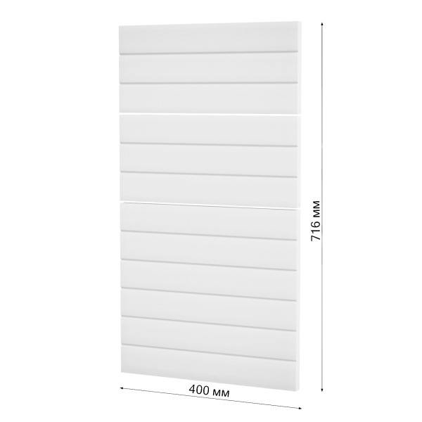 Фасад Софт Тач БЕЛЫЙ 3 ящика 400   /  Бомон