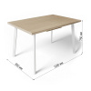 Стол Дублин CRAFT 32 ,1200(+380)*800,бабочка,(ЛДСП Туя), В2/белый
