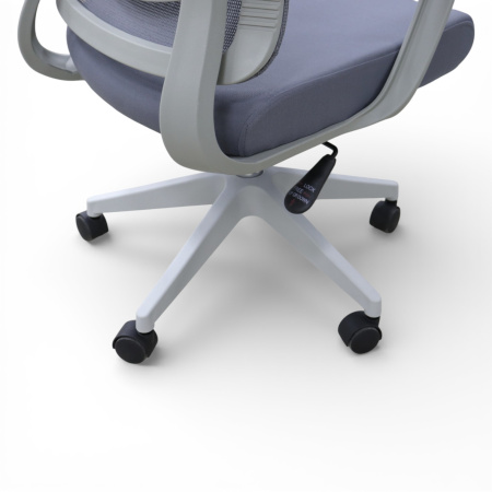 Кресло офисное OM658G поролон+ сетка, серый 56x50x103-113 см