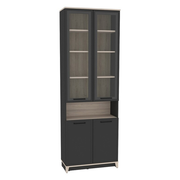 Aurelio 7 (гостиная) Шкаф для книг( 03) (Антрацит/Блэквуд Сатиновый)  Aurelio 7 (гостиная) Шкаф для книг( 03) (Антрацит/Блэквуд Сатиновый)