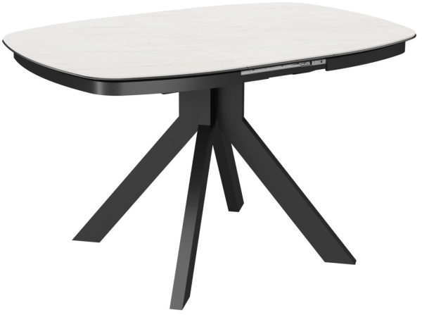 Стол Сохо-2С+PVC White marble/черный Стол Сохо-2С+PVC White marble/черный