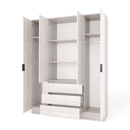 Шкаф ВЕНСЕН Сосна Лофт 4-х дв., 3 ящ, Зеркало / Сосна Лофт  Шкаф ВЕНСЕН Сосна Лофт 4-х дв., 3 ящ, Зеркало / Сосна Лофт