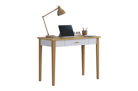 Стол Хюгге, (1000х500х756), (белое дерево/дуб крафт золотой) Стол Хюгге, (1000х500х756), (белое дерево/дуб крафт золотой)