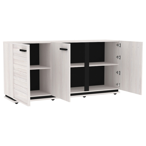 Nature 5(гостиная) Тумба МЦН (Ясень анкор светлый-Черный)  Nature 5(гостиная) Тумба МЦН (Ясень анкор светлый-Черный)