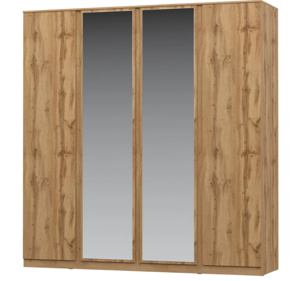 STERN Шкаф 4-х дверный с зеркалом Дуб Вотан STERN Шкаф 4-х дверный с зеркалом Дуб Вотан
