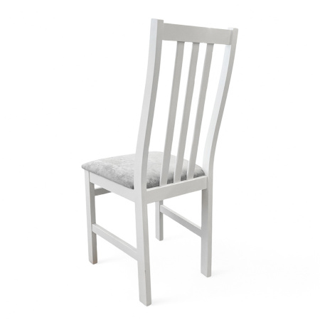 Стул Соло белая эмаль, сиденье Kатания 18 (Светло-грифельный) Стул Соло белая эмаль, сиденье Kатания 18 (Светло-грифельный)