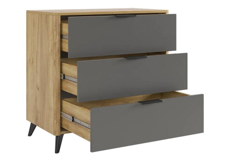 Адам Комод дуб крафт золотой/графит Адам Комод дуб крафт золотой/графит