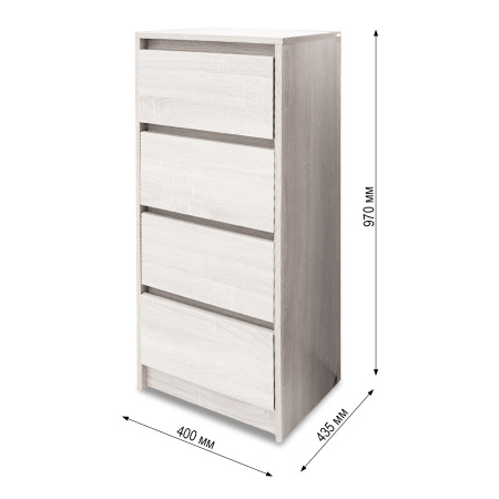 ВЕНСЕН Комод 4 ящика/Сосна Лофт ВЕНСЕН Комод 4 ящика/Сосна Лофт