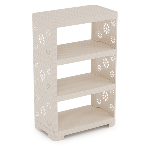 Этажерка Плетенка №2 4-х секц. Слоновая кость Этажерка Плетенка №2 4-х секц. Слоновая кость