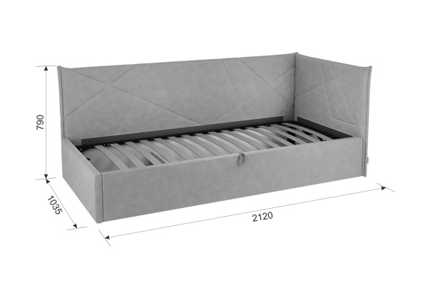 Кровать (Тахта) Бест 900*2000 Капучино (велюр) Кровать (Тахта) Бест 900*2000 Капучино (велюр)