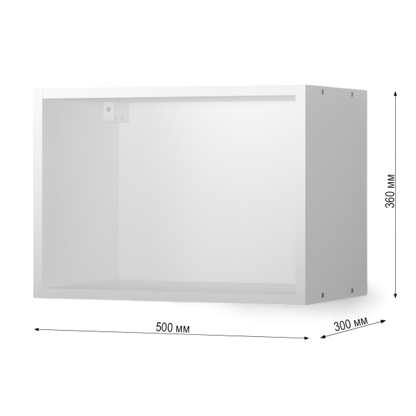 НОВА  Корпус шкафа над вытяжкой 500  h -360 / Белый НОВА  Корпус шкафа над вытяжкой 500  h -360 / Белый