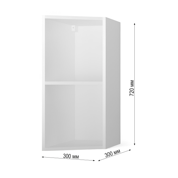 НОВА  Корпус шкафа настенного торцевого / Белый НОВА  Корпус шкафа настенного торцевого / Белый