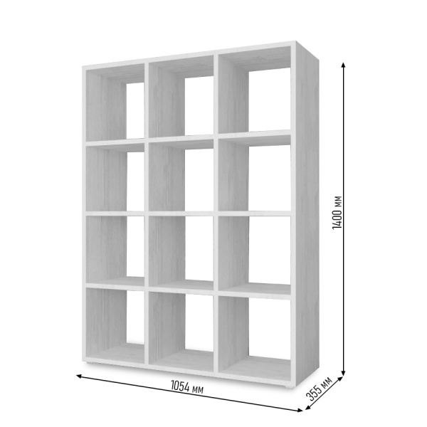 КОРИНН  Стеллаж 3 х 4 ячейки / Сосна лофт  КОРИНН  Стеллаж 3 х 4 ячейки / Сосна лофт