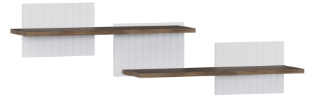 Полка навесная Вертикаль МДФ 1 кат. Дуб самдал, МДФ Белоснежный Полка навесная Вертикаль МДФ 1 кат. Дуб самдал, МДФ Белоснежный