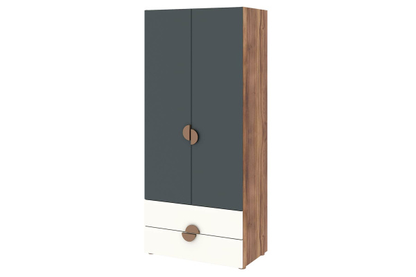 Тризиль Детская 476.01 Шкаф 2-х дв. с ящ./Дуб Барокко/зел.камень Тризиль Детская 476.01 Шкаф 2-х дв. с ящ./Дуб Барокко/зел.камень