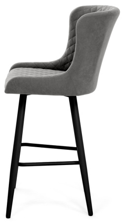Стул Парма БАРНЫЙ, Т180- светло-серый+нога барная Bh70см 1R38 (черный) Стул Парма БАРНЫЙ, Т180- светло-серый+нога барная Bh70см 1R38 (черный)