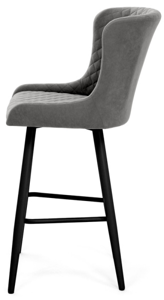 Стул Парма БАРНЫЙ, Т180- светло-серый+нога барная Bh70см 1R38 (черный) Стул Парма БАРНЫЙ, Т180- светло-серый+нога барная Bh70см 1R38 (черный)