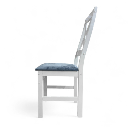 Стул Бриз Р, эмаль белая, ткань Катания 14 (Серо-Голубой) Стул Бриз Р, эмаль белая, ткань Катания 14 (Серо-Голубой)