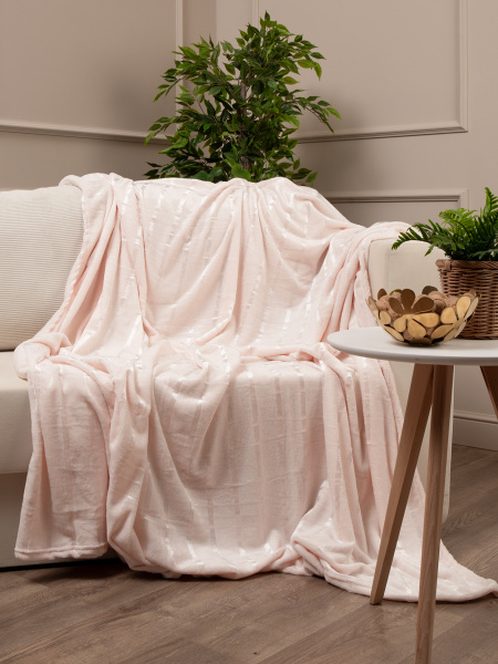 Плед Texrepublic фланель однотон страйп 150*200 94363 Плед Texrepublic фланель однотон страйп 150*200 94363