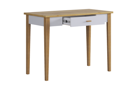 Стол Хюгге, (1000х500х756), (белое дерево/дуб крафт золотой) Стол Хюгге, (1000х500х756), (белое дерево/дуб крафт золотой)