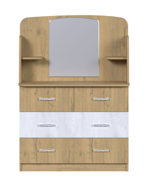 Сицилия Комод с зеркалом Дуб бунрати/ Бетон Сицилия Комод с зеркалом Дуб бунрати/ Бетон