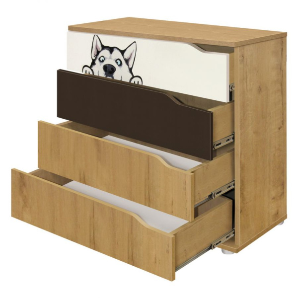 Фрэнд Комод (Дуб Бунратти/Дуб Бунратти/Белый/Скала/фото Фрэнд Комод (Дуб Бунратти/Дуб Бунратти/Белый/Скала/фото