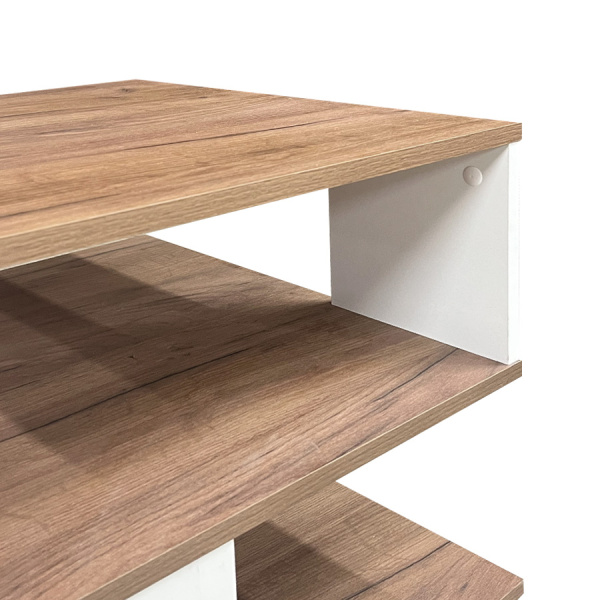 Стол журнальный СЖ-18 Ультра Белый снег/Дуб крафт табачный Стол журнальный СЖ-18 Ультра Белый снег/Дуб крафт табачный