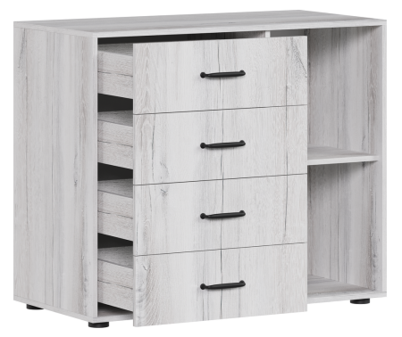 Монреаль Комод 4 ящ 1 дверь Дуб канадский Монреаль Комод 4 ящ 1 дверь Дуб канадский