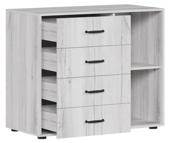 Монреаль Комод 4 ящ 1 дверь Дуб канадский Монреаль Комод 4 ящ 1 дверь Дуб канадский