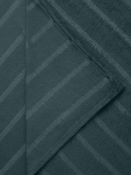 Плед Texrepublic фланель однотон страйп Бирюза 150*200  Плед Texrepublic фланель однотон страйп Бирюза 150*200