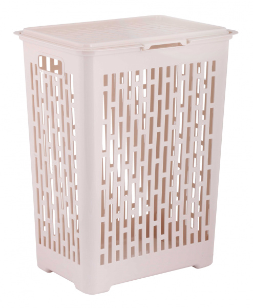 Корзина для белья "Матрица" 45л. бежевый М7485 Корзина для белья "Матрица" 45л. бежевый М7485