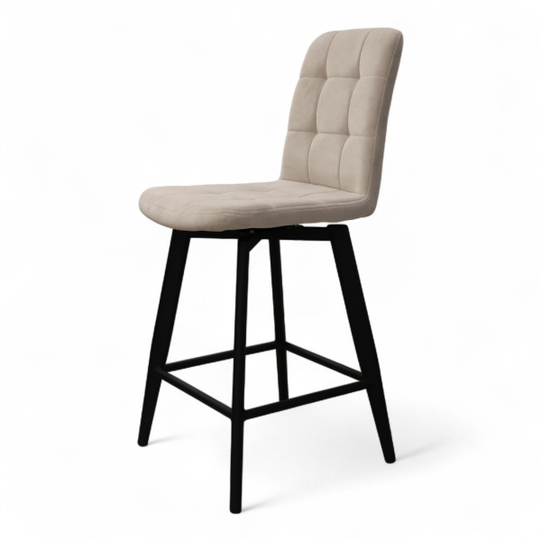 Стул Абсент NEW ПОЛУБАРНЫЙ Поворотный, Т170 бежевый+нога 360F47 60см (Черный) Стул Абсент NEW ПОЛУБАРНЫЙ Поворотный, Т170 бежевый+нога 360F47 60см (Черный)