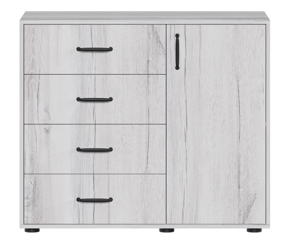 Монреаль Комод 4 ящ 1 дверь Дуб канадский Монреаль Комод 4 ящ 1 дверь Дуб канадский