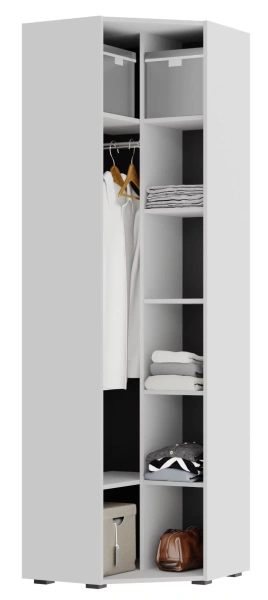 GLOSS Прихожая шкаф угловой Белый/Белый глянец GLOSS Прихожая шкаф угловой Белый/Белый глянец