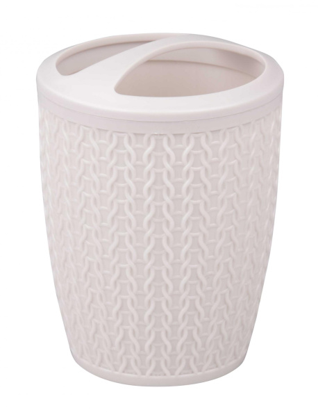 Подставка д/зубн.щётки  Вязаное плетение белый М7120 Подставка д/зубн.щётки  Вязаное плетение белый М7120