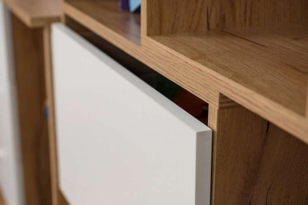 Стеллаж-трансформер Лойс 95 Дуб золотистый/ Графит Стеллаж-трансформер Лойс 95 Дуб золотистый/ Графит