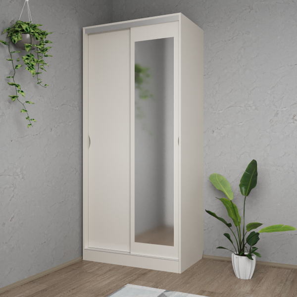 Шкаф-купе Клэр с зеркалом 1000х600х2200 Кашемир Шкаф-купе Клэр с зеркалом 1000х600х2200 Кашемир