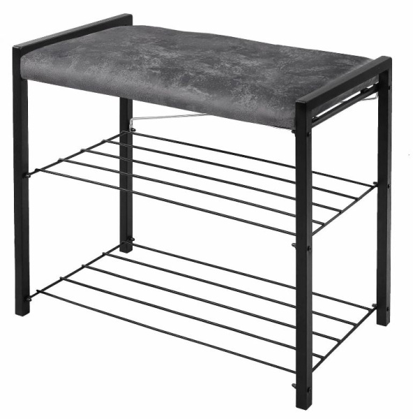 Этажерка с мягким сиденьем(ЭКТ3-60В/ГР мат.черный/графит)