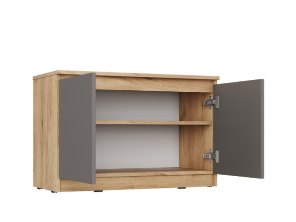 СИТИ Прихожая ТПр-12 Тумба для прихожей/524х804х380/ Серый Графит/Дуб крафт Золотой СИТИ Прихожая ТПр-12 Тумба для прихожей/524х804х380/ Серый Графит/Дуб крафт Золотой