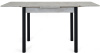 Стол Милан-2 EVO 120х80 (+30+30) Светлый цемент+нога №4 Черный Стол Милан-2 EVO 120х80 (+30+30) Светлый цемент+нога №4 Черный