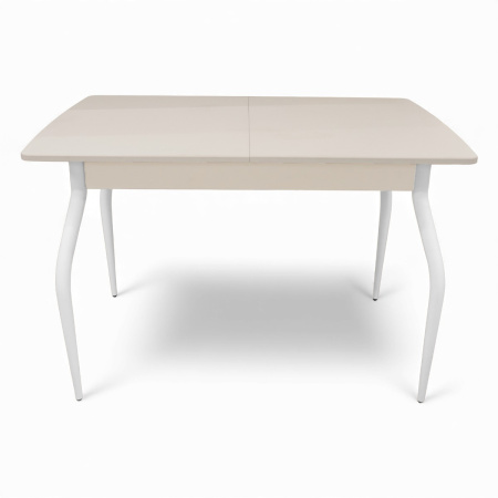 Стол Уют 3 1100(+390)*700*750 МДФ Кашемир/Кашемир /опора №1 Белый (D40)