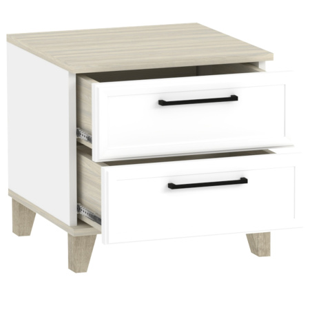 AURELIO 41 Тумба прикроватная Белый/Блеквуд Сатиновый AURELIO 41 Тумба прикроватная Белый/Блеквуд Сатиновый
