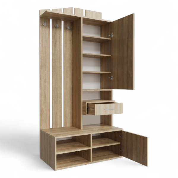 Прихожая с зеркалом Рейн-1 (Дуб сонома) Прихожая с зеркалом Рейн-1 (Дуб сонома)