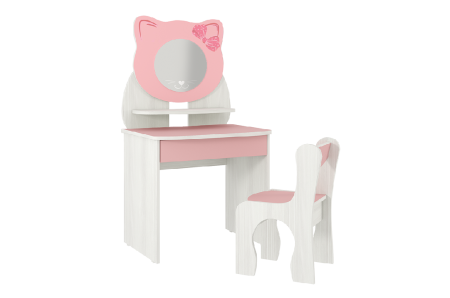 Набор детский Котенок Белый рамух/Розовый Набор детский Котенок Белый рамух/Розовый