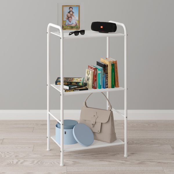 Стеллаж Валенсия 13 3-секц Белый Стеллаж Валенсия 13 3-секц Белый