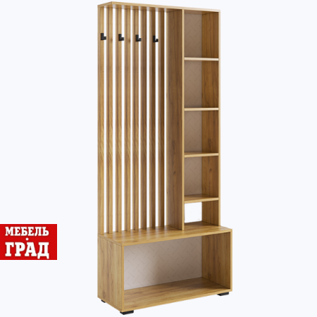 Прихожая/Дуб крафт золотой/белое дерево Прихожая/Дуб крафт золотой/белое дерево