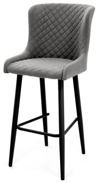 Стул Парма БАРНЫЙ, Т180- светло-серый+нога барная Bh70см 1R38 (черный) Стул Парма БАРНЫЙ, Т180- светло-серый+нога барная Bh70см 1R38 (черный)