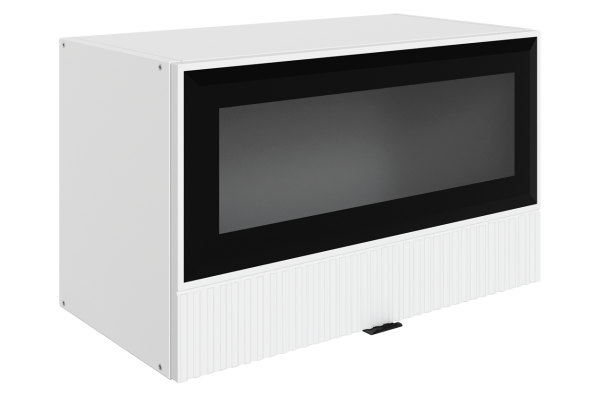 БАРИСТА Шкаф навесной L600 H360 (1 дв. рам.) (белый/милк матовый)  БАРИСТА Шкаф навесной L600 H360 (1 дв. рам.) (белый/милк матовый)